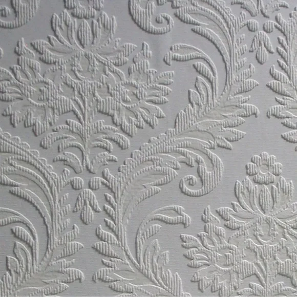 Luxury Damask Paintable Wallpaper Embossed Blown Vinyl Anaglypta RD80027 - Picture 5 of 5